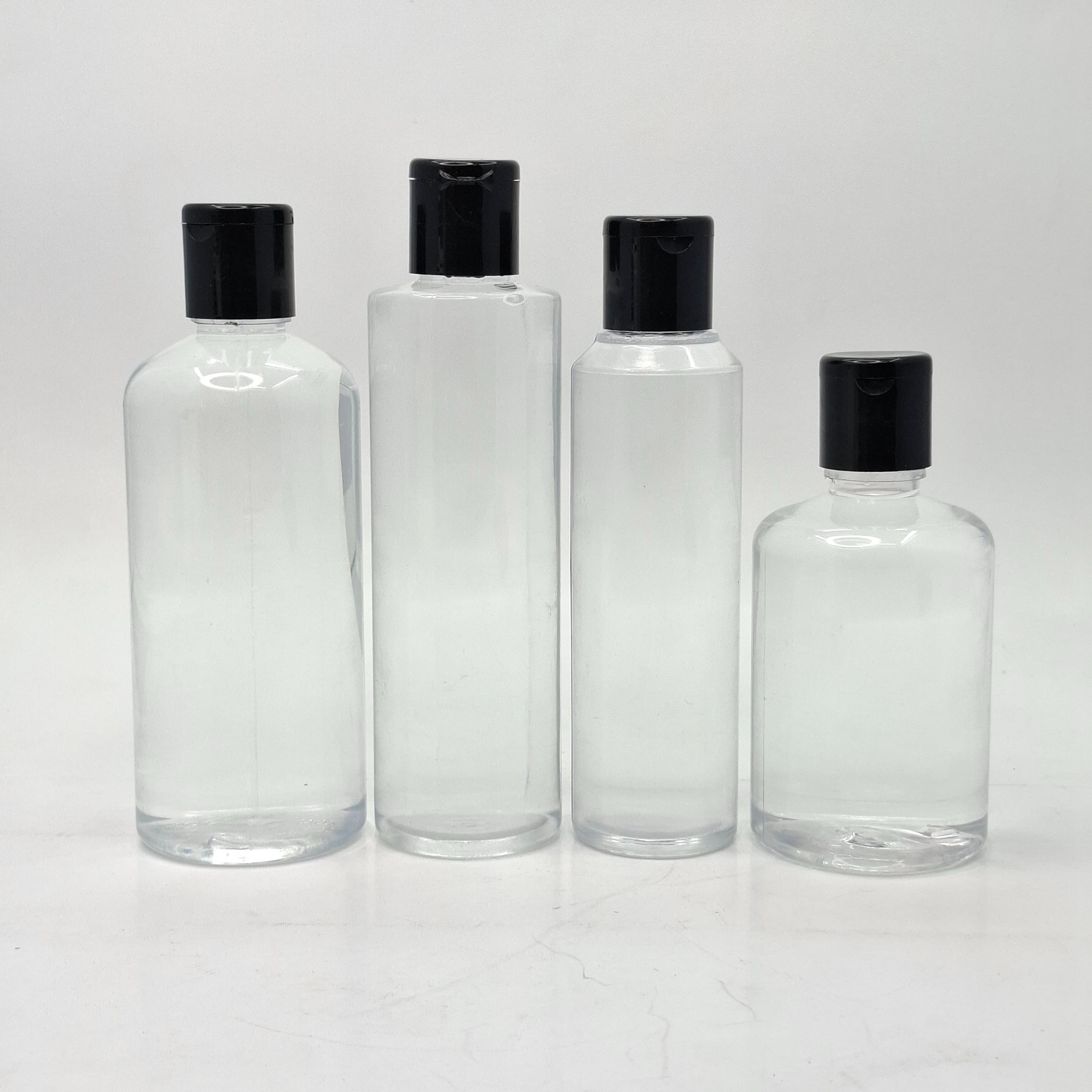 Main image of Clear Bottle - Flip Top Lid Black
