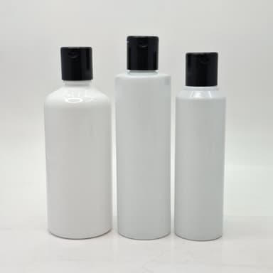 White Bottle - Flip Top Lid Black