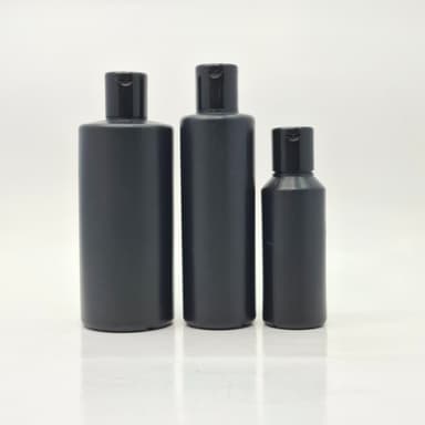 HDPE Black Bottle - Flip Top Lids Black