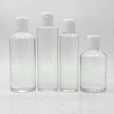 Clear Bottle - Flip Top Lid White