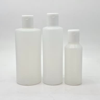 HDPE Clear Bottle - Flip Top Lid White