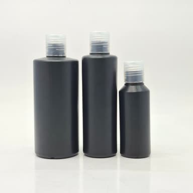 HDPE Black Bottle - Flip Top Lid Black