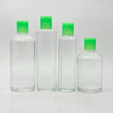 Clear Bottle - Flip Top Lid Green