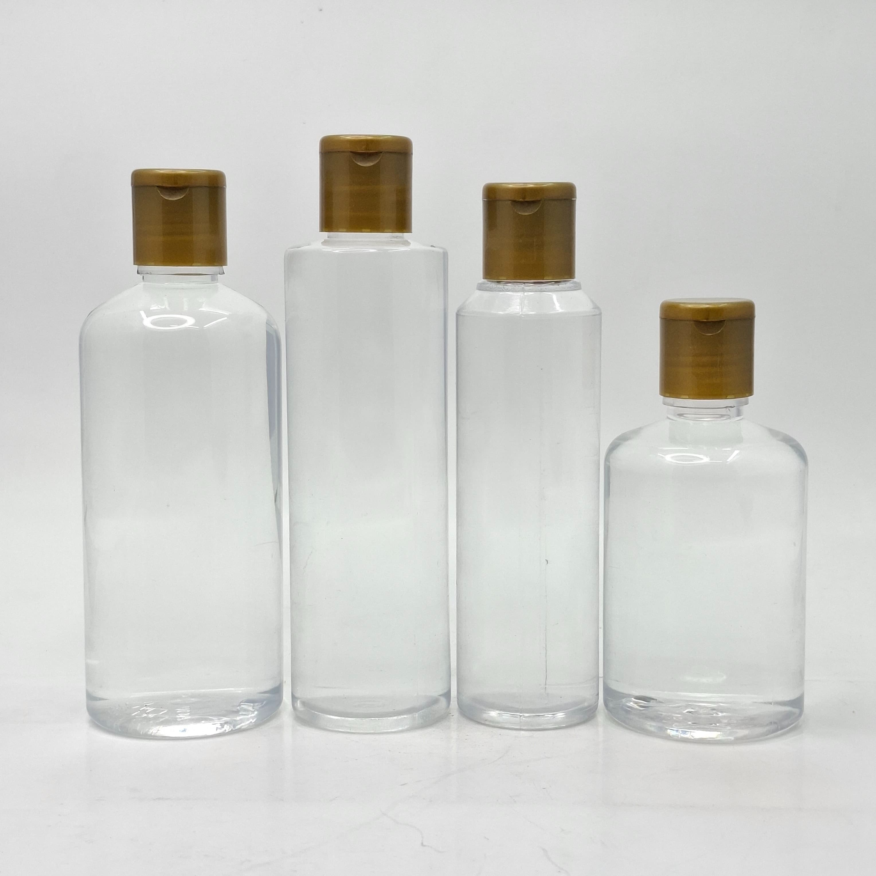 Main image of Clear Bottle - Flip Top Lid Gold