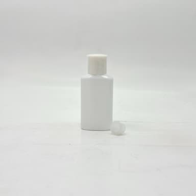 50ml Oval Bottle White - Oil Lid White 