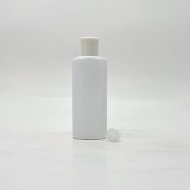 100ml Oval Bottle White - Oil Lid White  