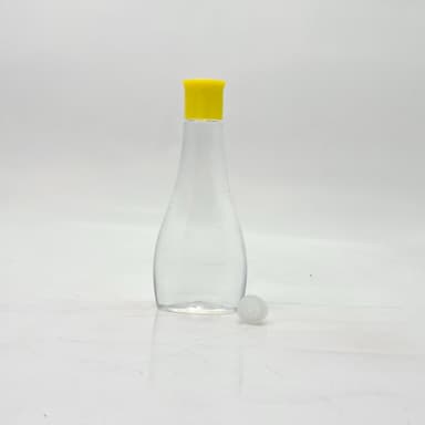100ml Oil Bottle Clear - Oil Lid Yellow