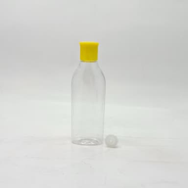 100ml Reebon Bottle Clear - Oil Lid Yellow