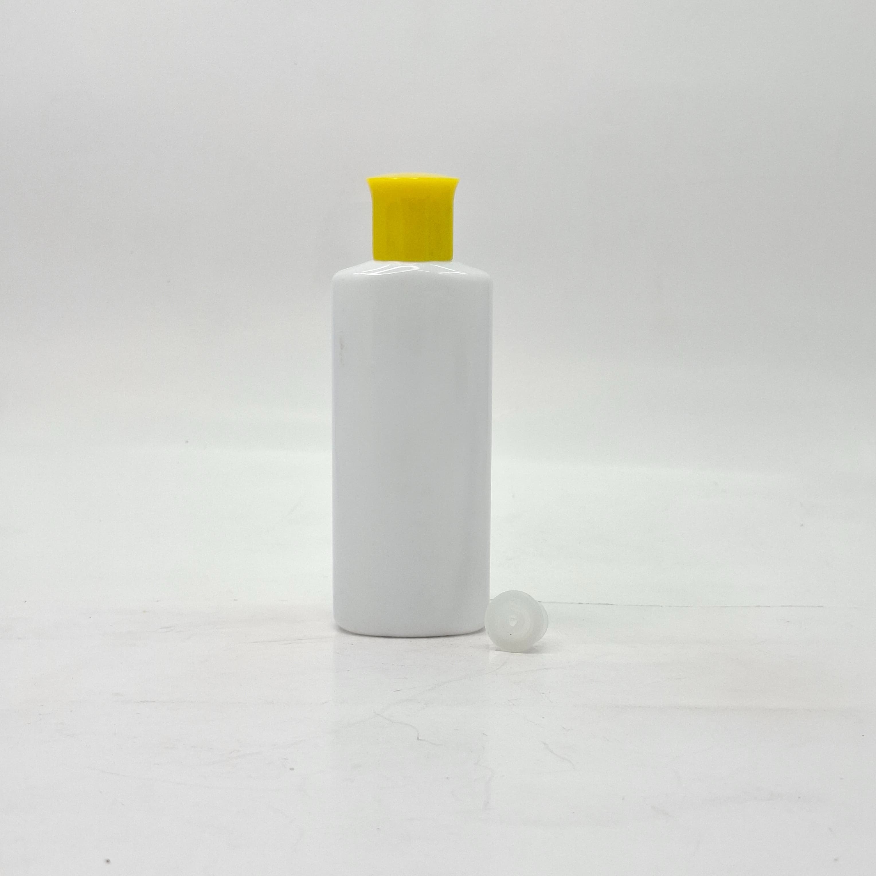 Main image of 100ml Oval Bottle White - Oil Lid Yellow