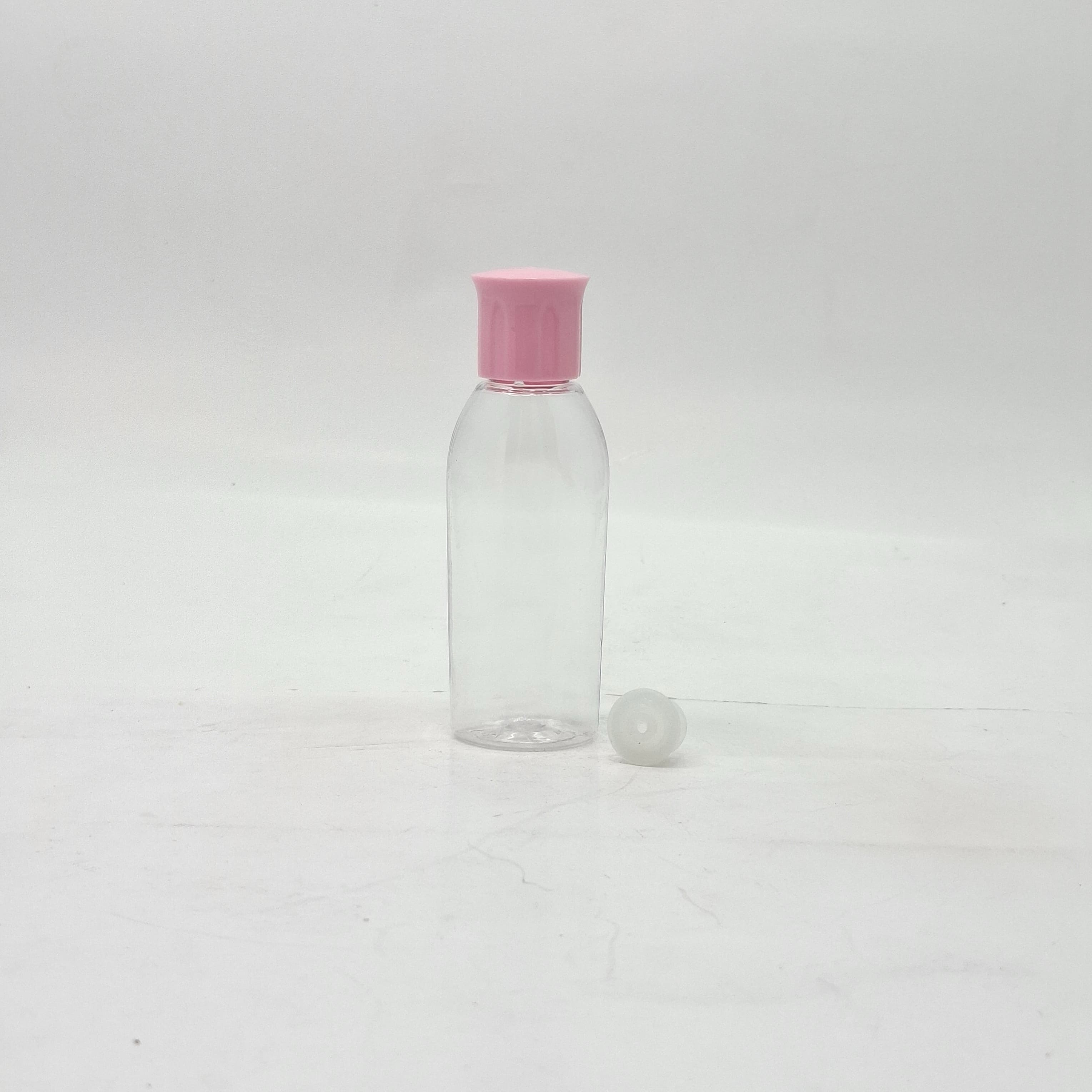 Main image of 50ml Reebon Bottle Clear - Oil Lid Pink
