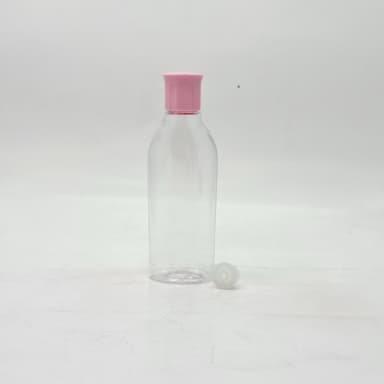 100ml Reebon Bottle Clear - Oil Lid Pink