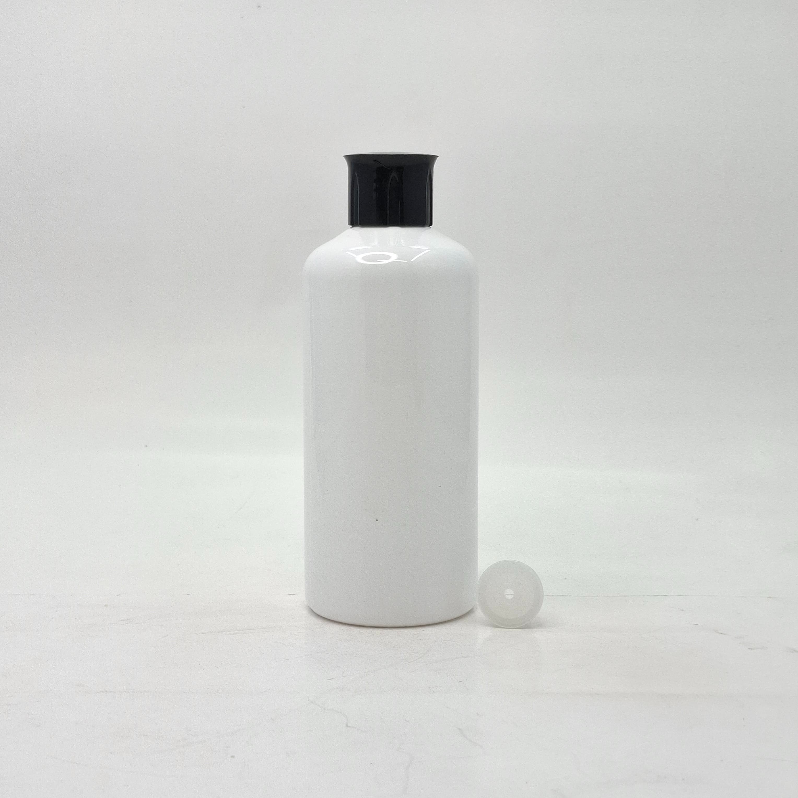 Main image of 300ml Round Bottle White -Oil Lid Black