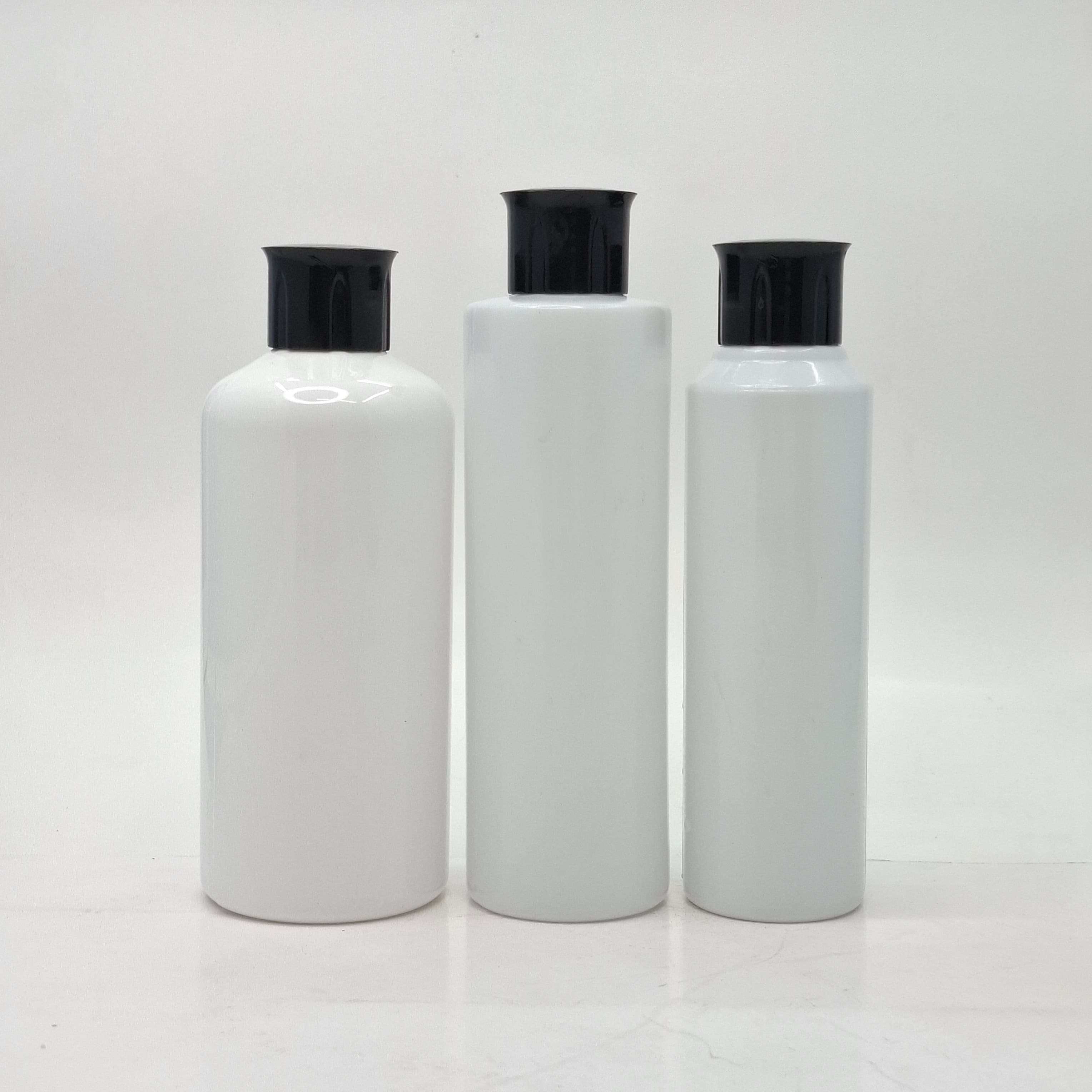 Thumbnail 2 of 200ml Round Bottle White - Oil Lid Black 