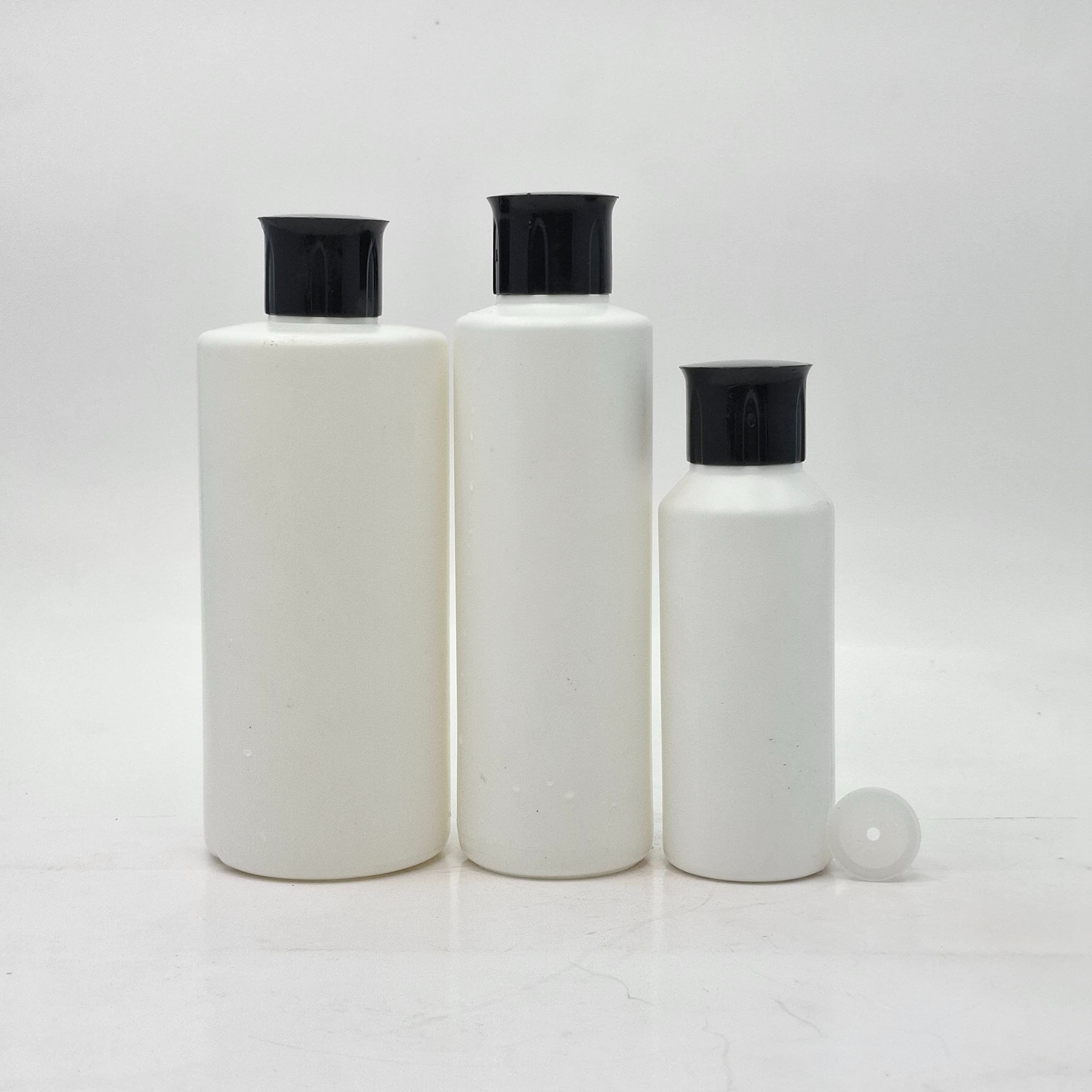 Thumbnail 2 of 200ml HDPE White Bottle - Oil Lid  Black