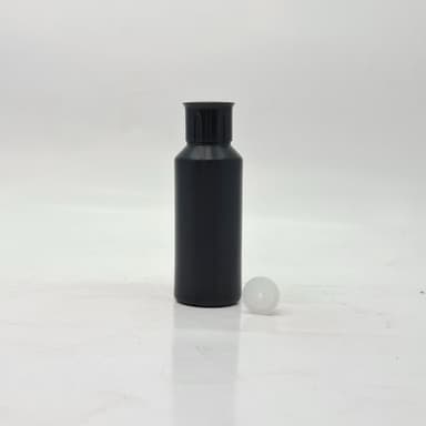 100ml HDPE Bottle Black - Oil Lid Black