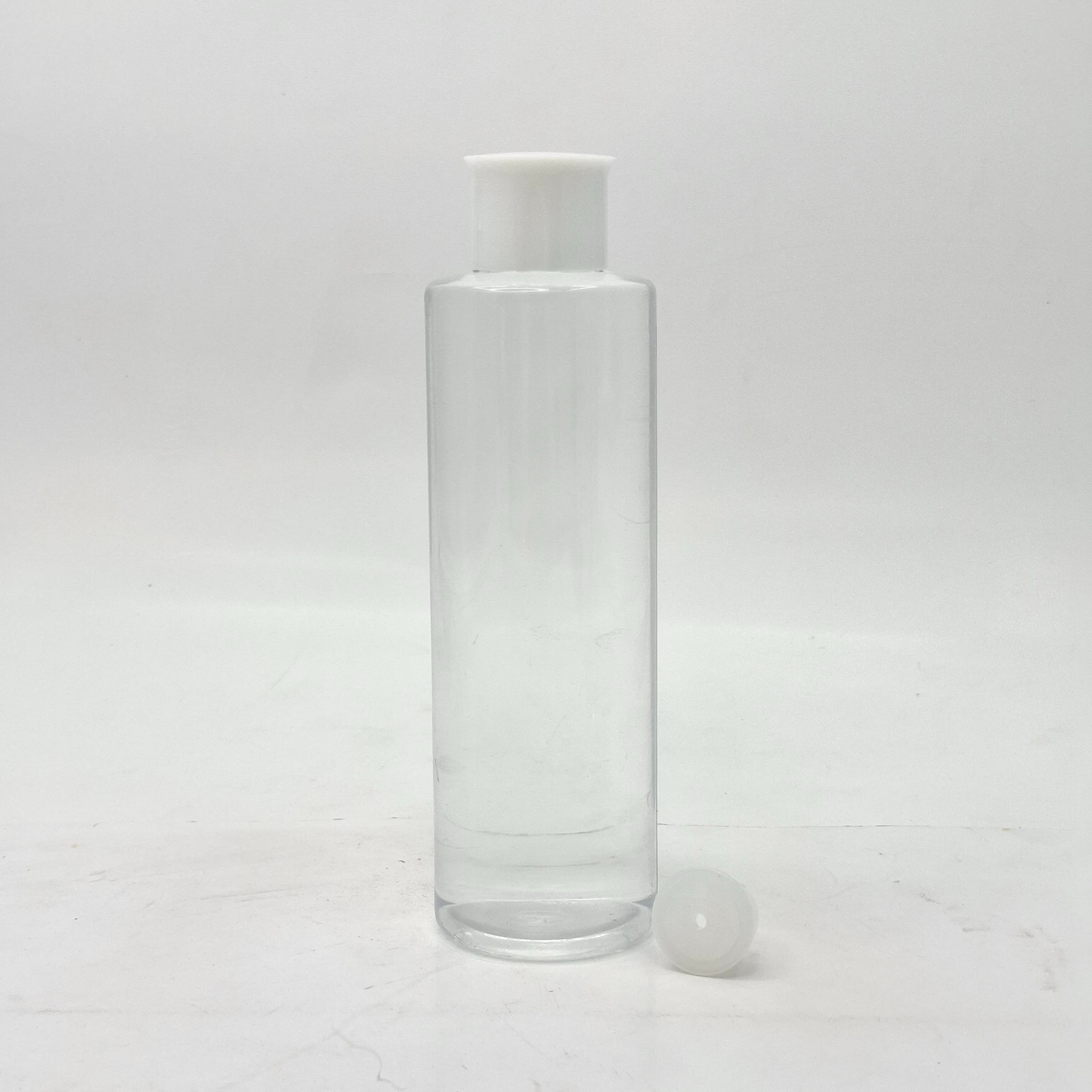 Main image of 200ml Round Bottle Clear - Oil Lid White