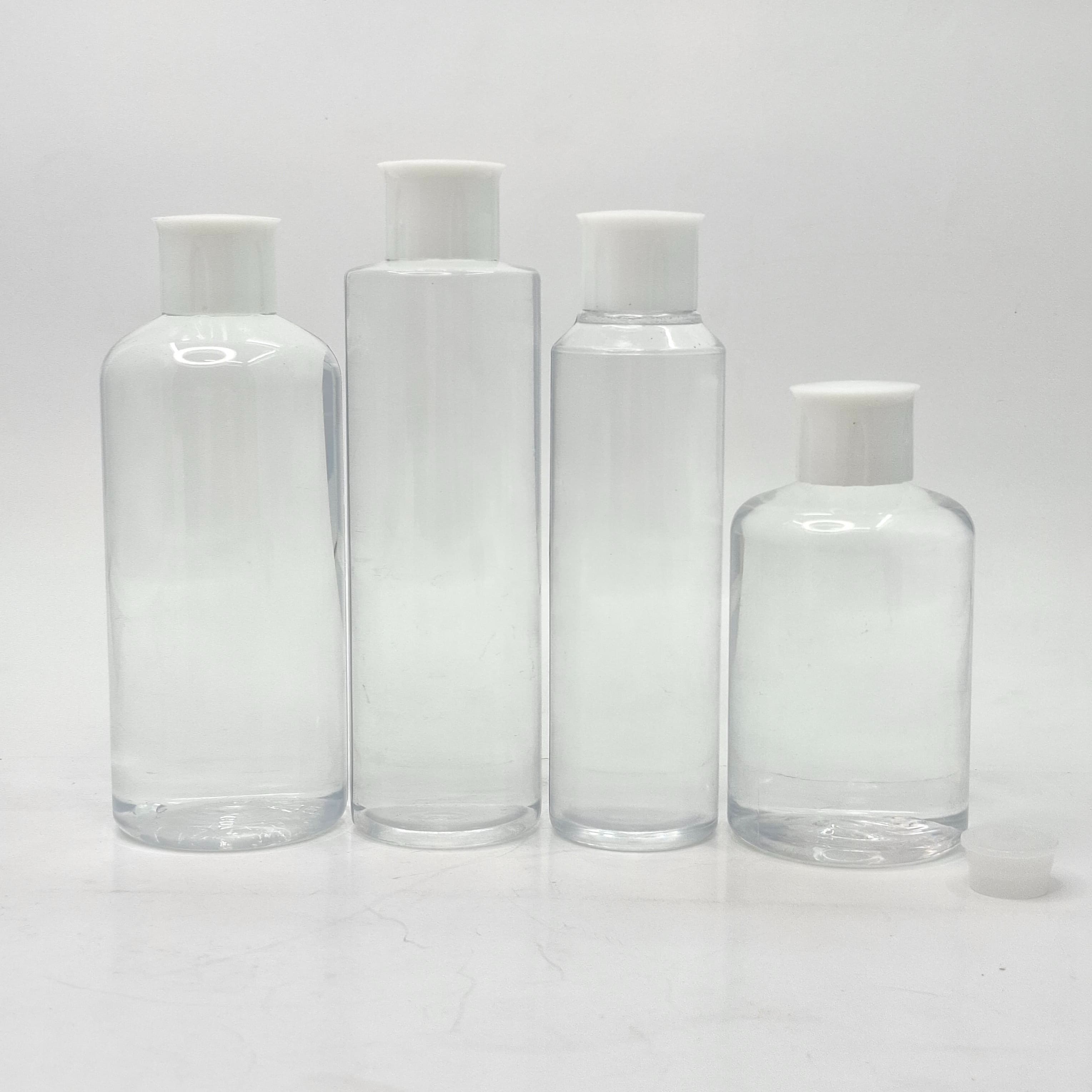 Thumbnail 2 of 200ml Round Bottle Clear - Oil Lid White