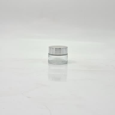 15ml Clear Glass Jar - Silver Lid 