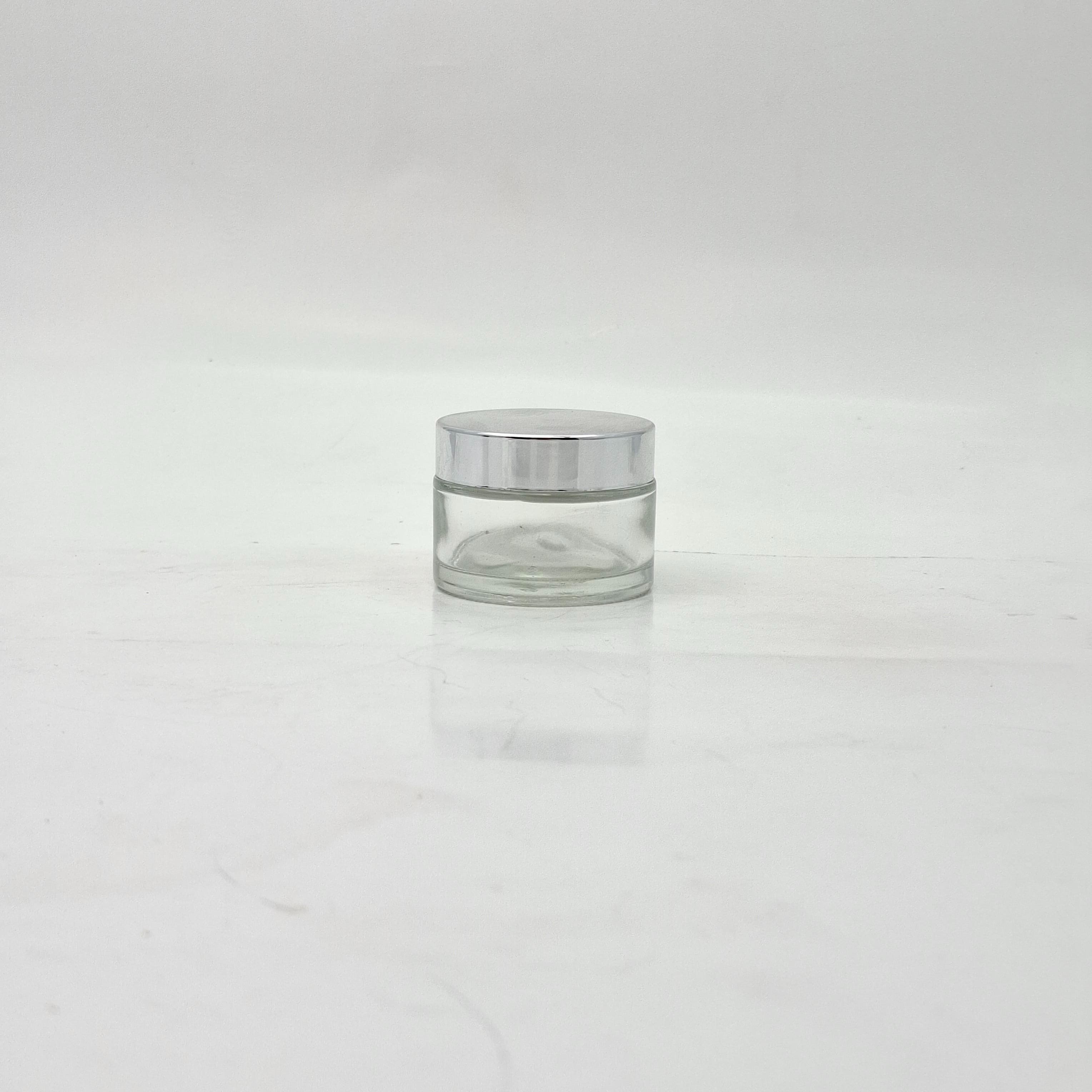 Main image of 30ml Clear Glass Jar - Silver Lid