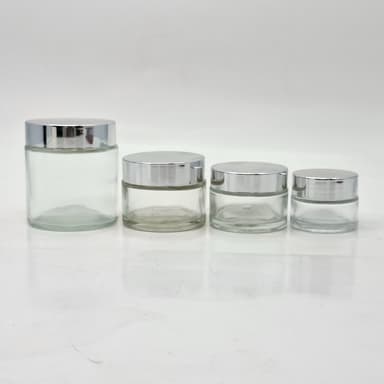 Clear Glass Jar - Silver Lid