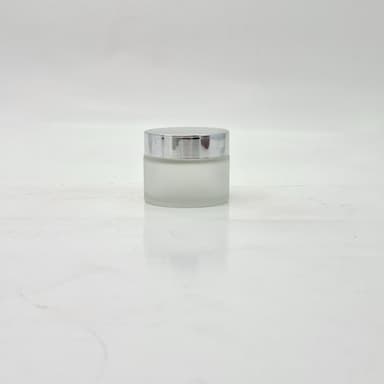 50ml Frosted Glass Jar - Gold Lid 