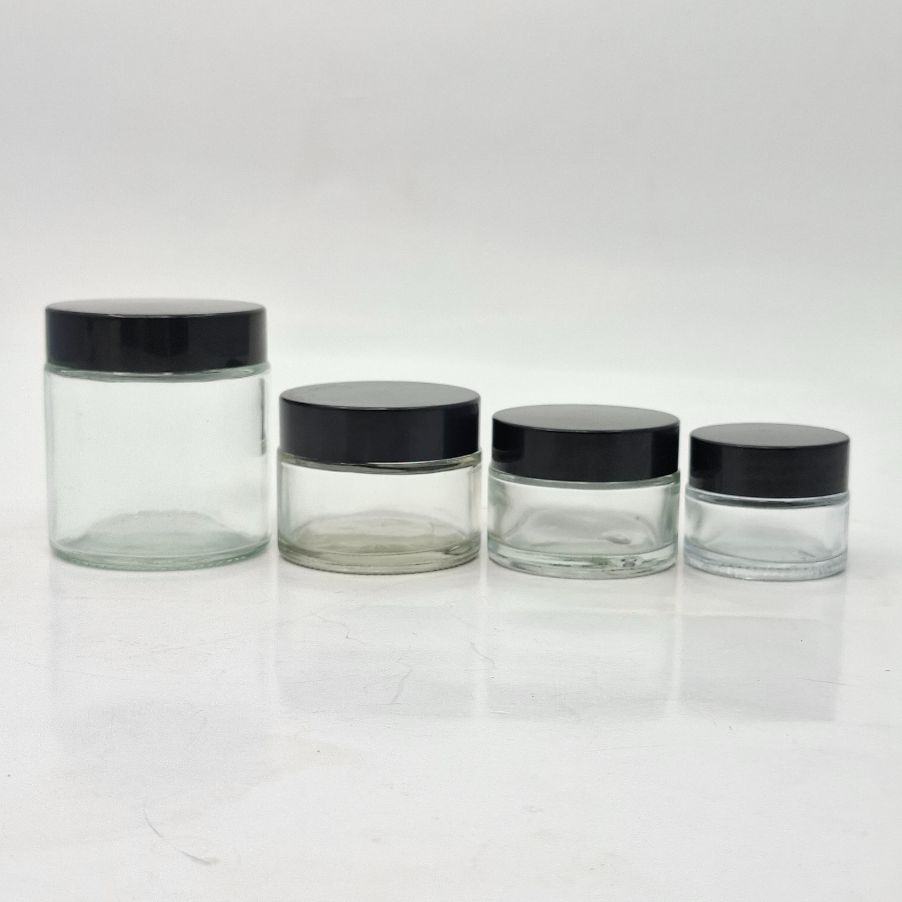 Main image of Clear Glass Jar - Black Lid 