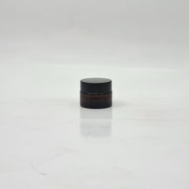 15ml Amber Glass Jar - Black Lid 