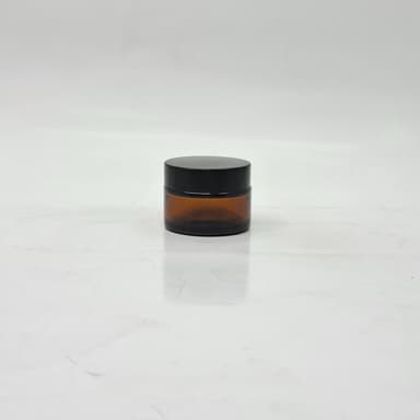 30ml Amber Glass Jar - Black Lid