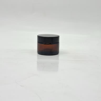 50ml Amber Glass Jar - Black Lid