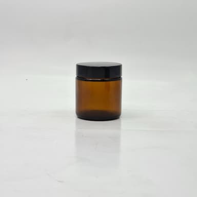 100ml Amber Glass Jar - Black Lid 