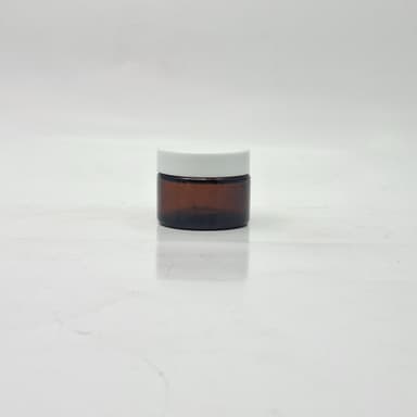 50ml Amber Glass Jar - White Lid
