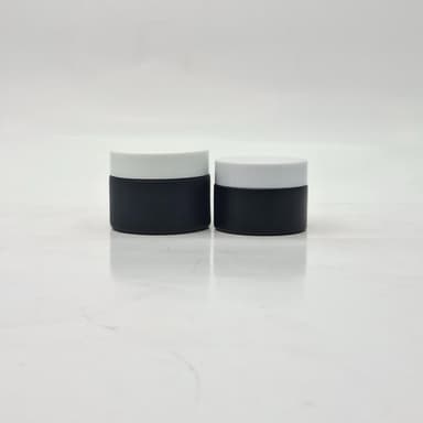 Black Glass Jar - White Lid