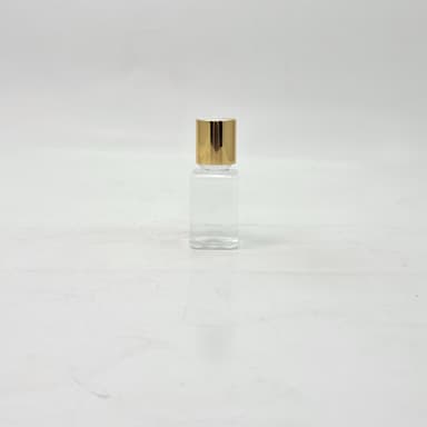 30ml Squar Clear Bottle  -  Press Lid Gold