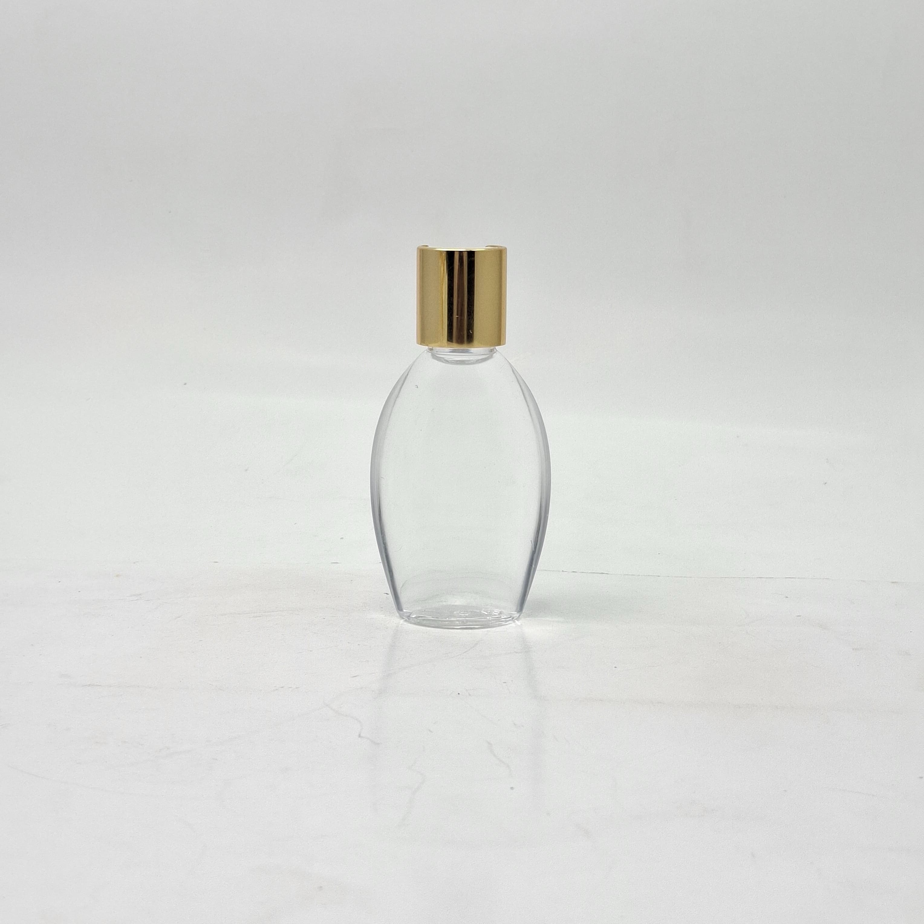 Main image of 50ml Body Lotion Bottle Clear - Press Lid Gold