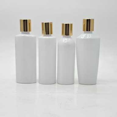 White Bottle - Press Cap Gold