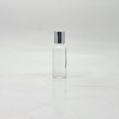 40ml Round Bottle Clear - Press Lid Siver