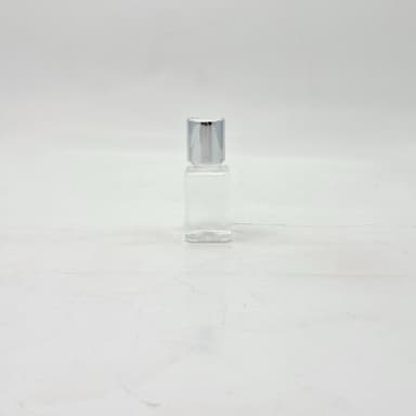 30ml SQ Bottle Clear - Press Lid Silver