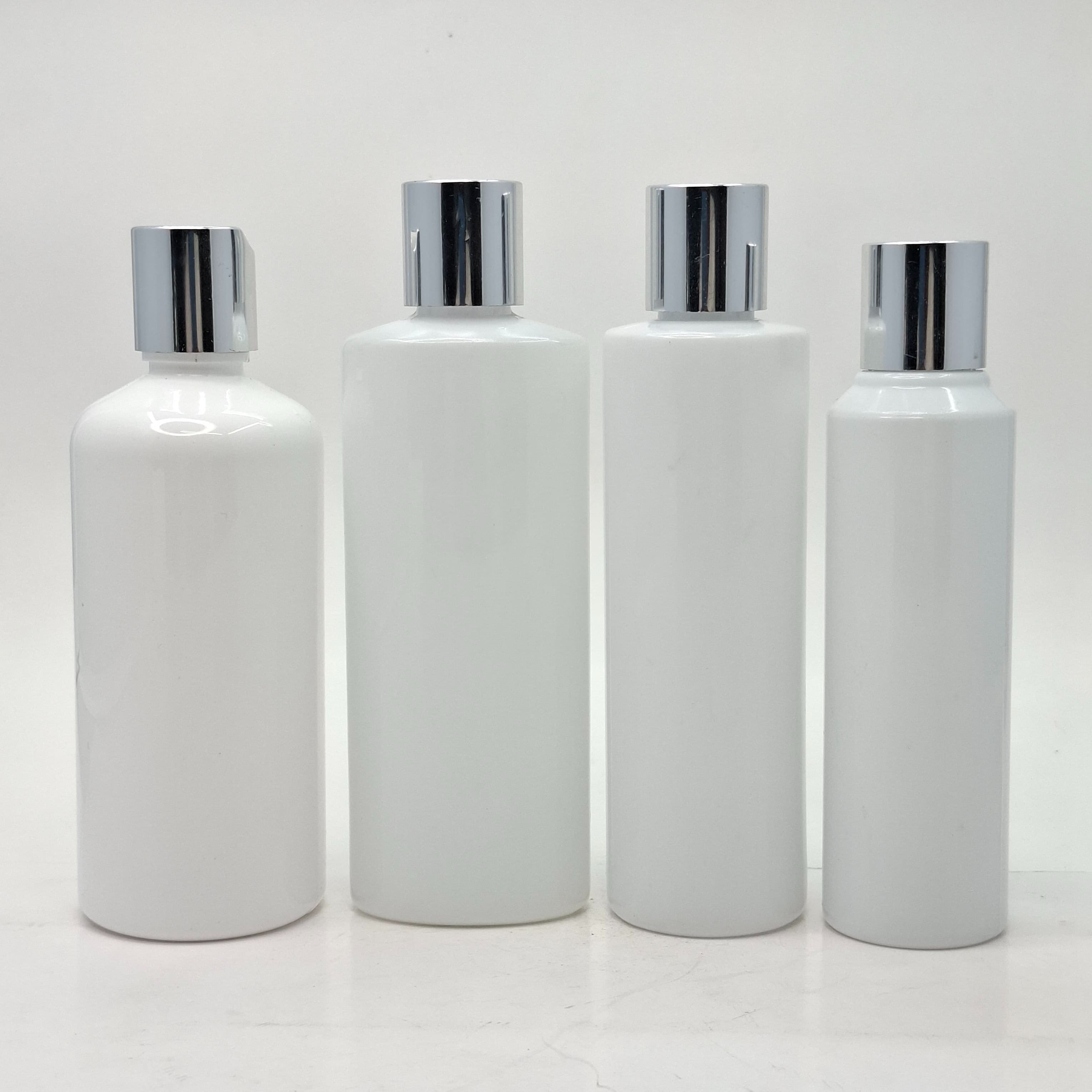Main image of White Bottle - Press Cap Silver