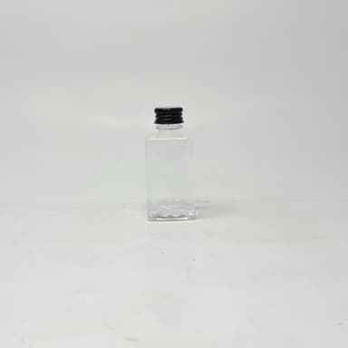 50ml SQ Bottle Clear - Alu Cap Black 