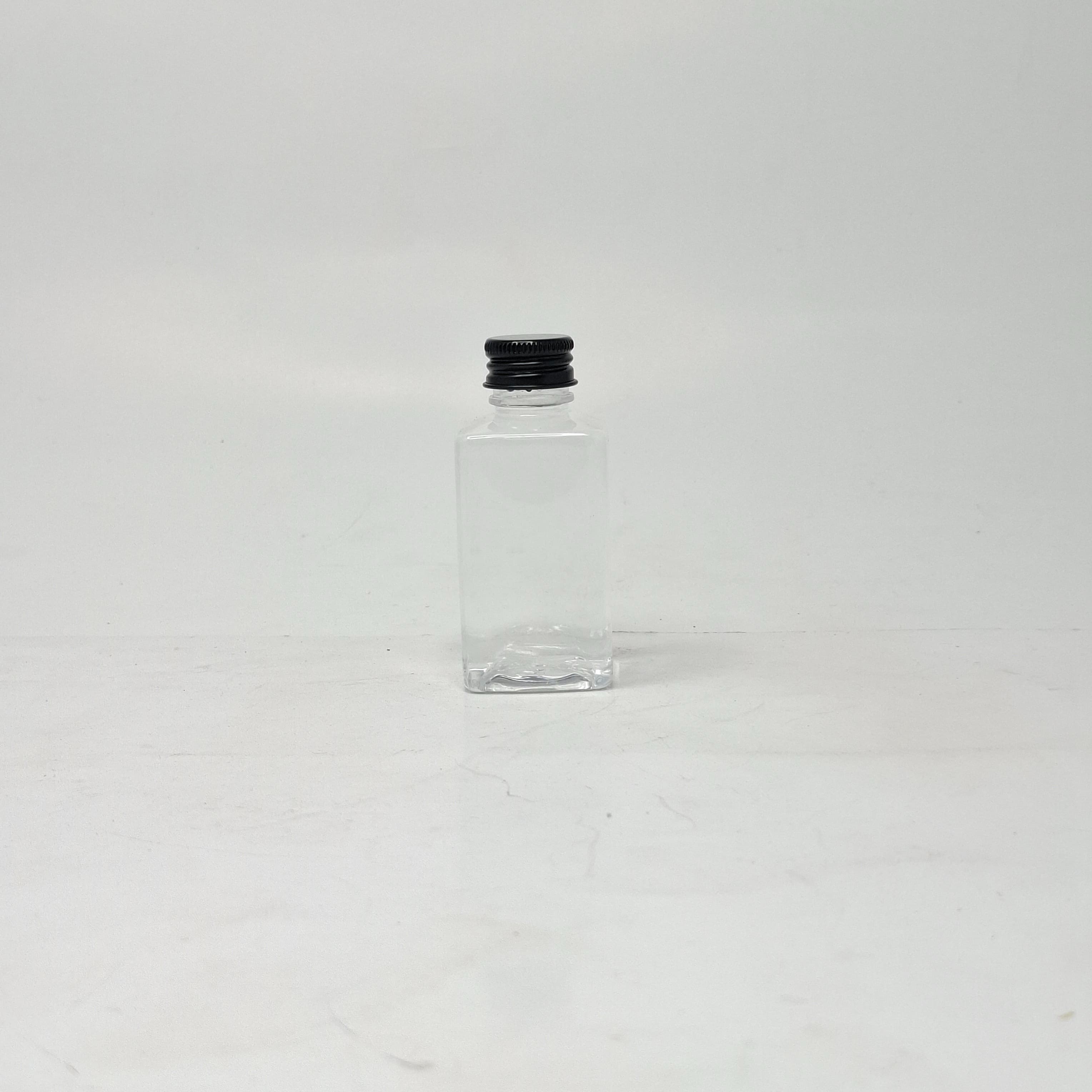 Main image of 50ml SQ Bottle Clear - Alu Cap Black 