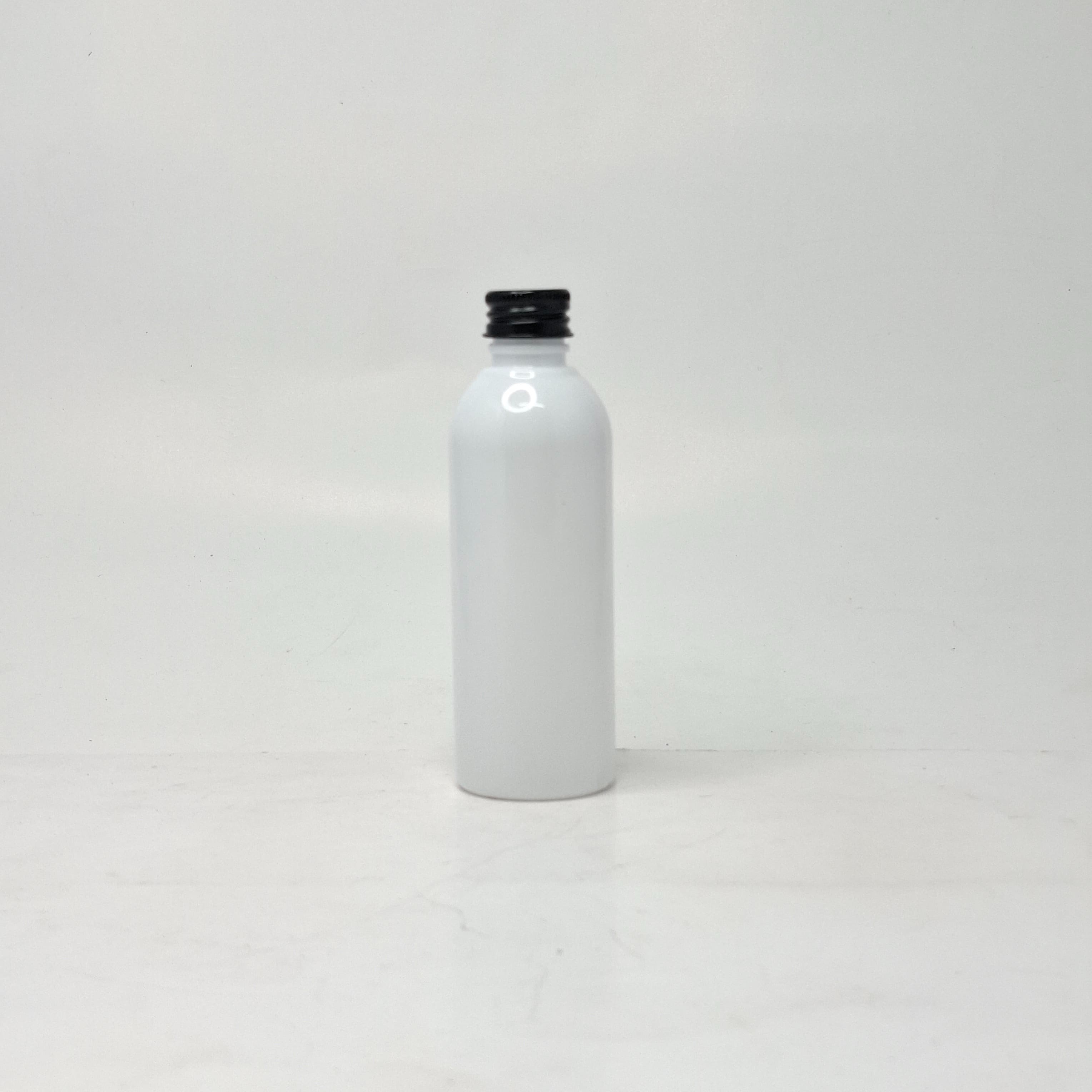 Main image of 100ml Round Nack Bottle White - Alu Cap Black