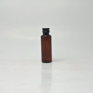 50ml Round Bottle Amber - Alu Cap Black