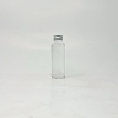 50ml Round Bottle Clear- Alu Cap Silver
