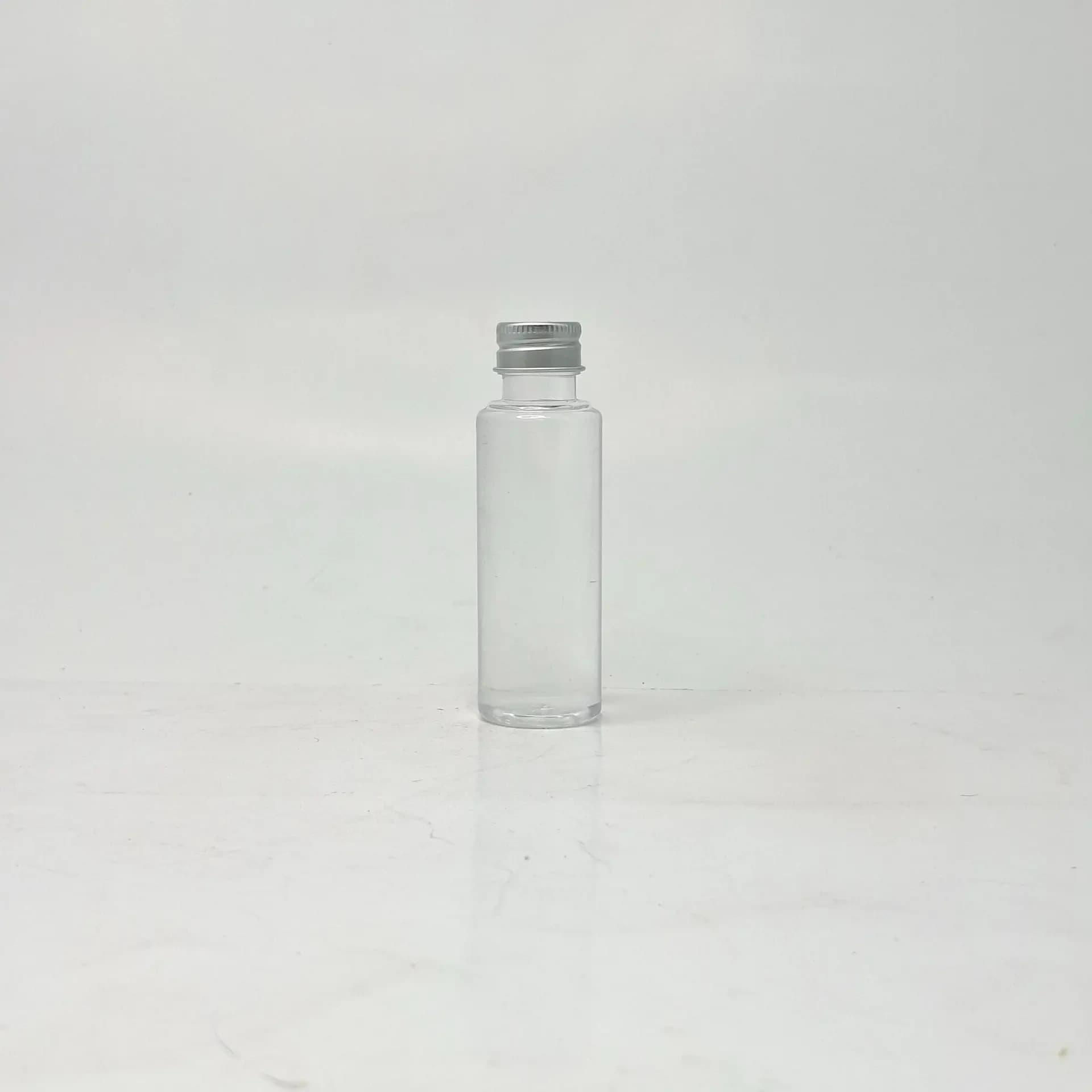 Main image of 50ml Round Bottle Clear- Alu Cap Silver
