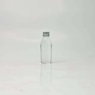 30ml Oval Bottle Clear - Alu Lid Silver