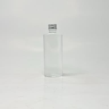 100ml Oval Bottle Clear - Alu Cap Silver