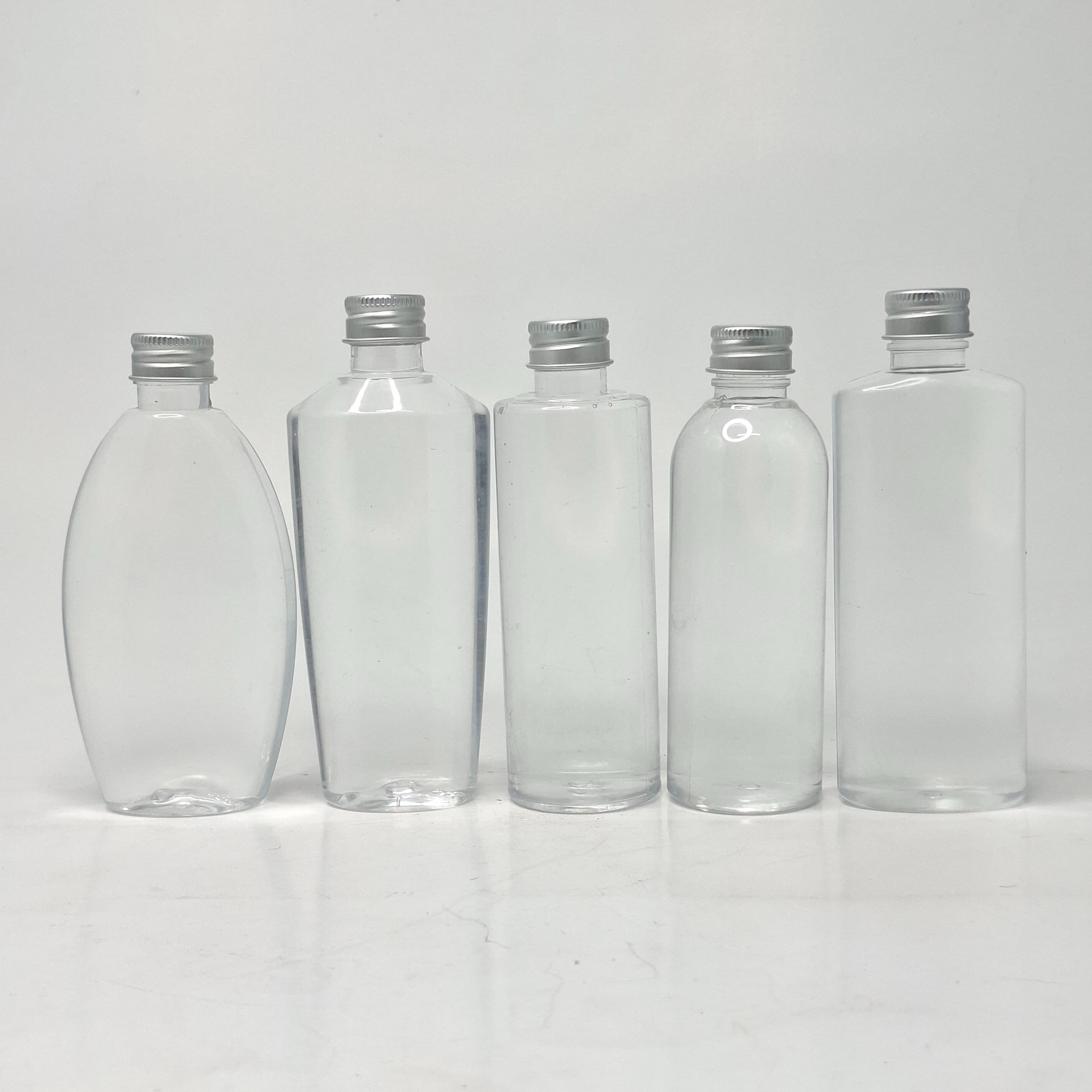 Thumbnail 2 of 100ml Round Nack Bottle Clear - Alu Cap Silver