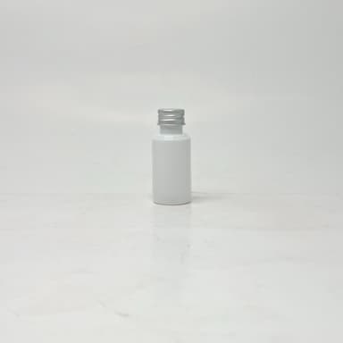 30ml Round Bottle White - Alu Cap silver