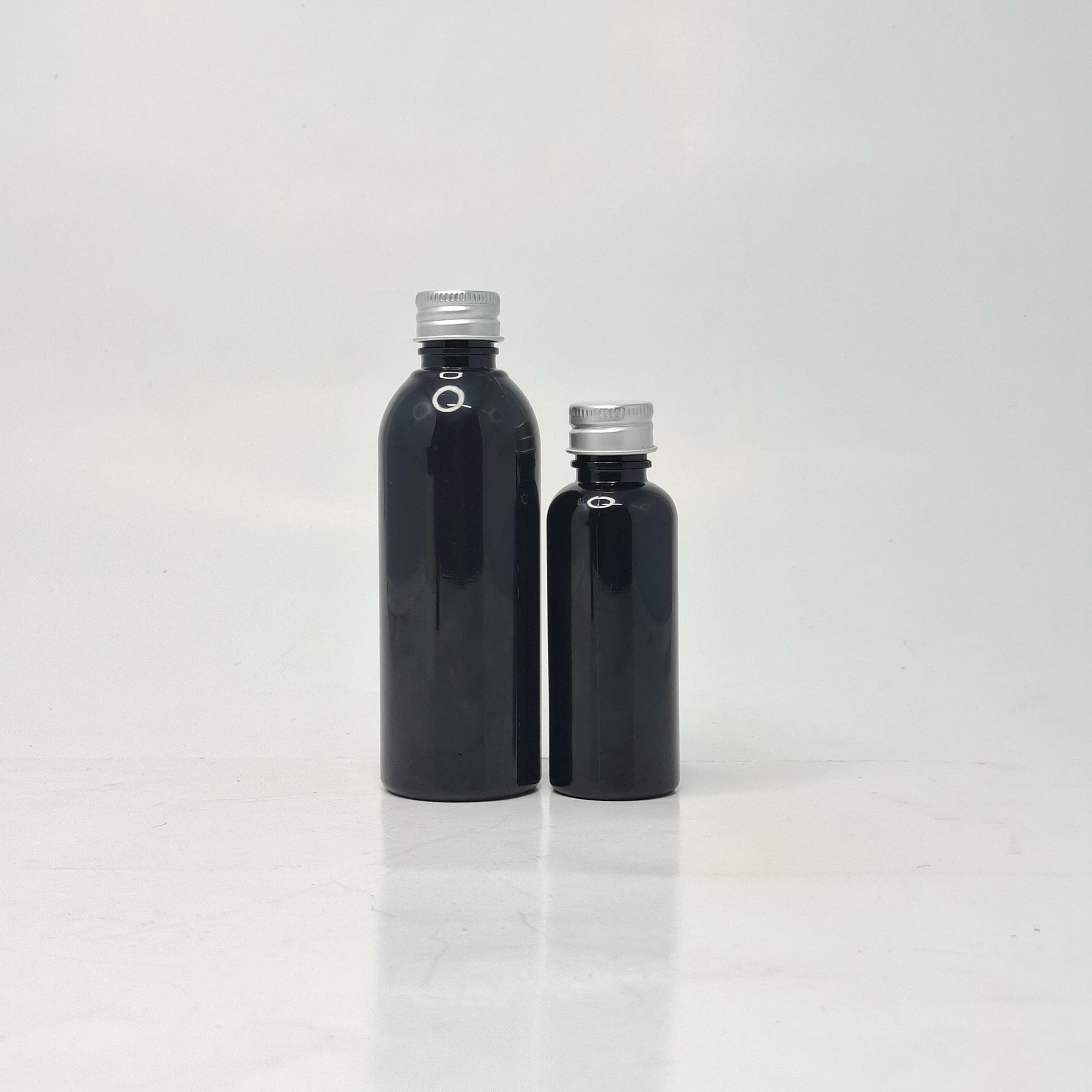 Thumbnail 2 of 100ml Round Neck Bottle - Alu Cap Silver