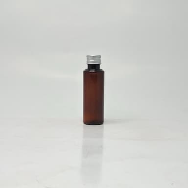 50ml Round Bottle Amber - Alu Cap Silver